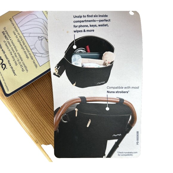 Nuna Stroller Sling Shoulder Bag  8 Compartments Color Curated Gray NEW - Picture 7 of 11
